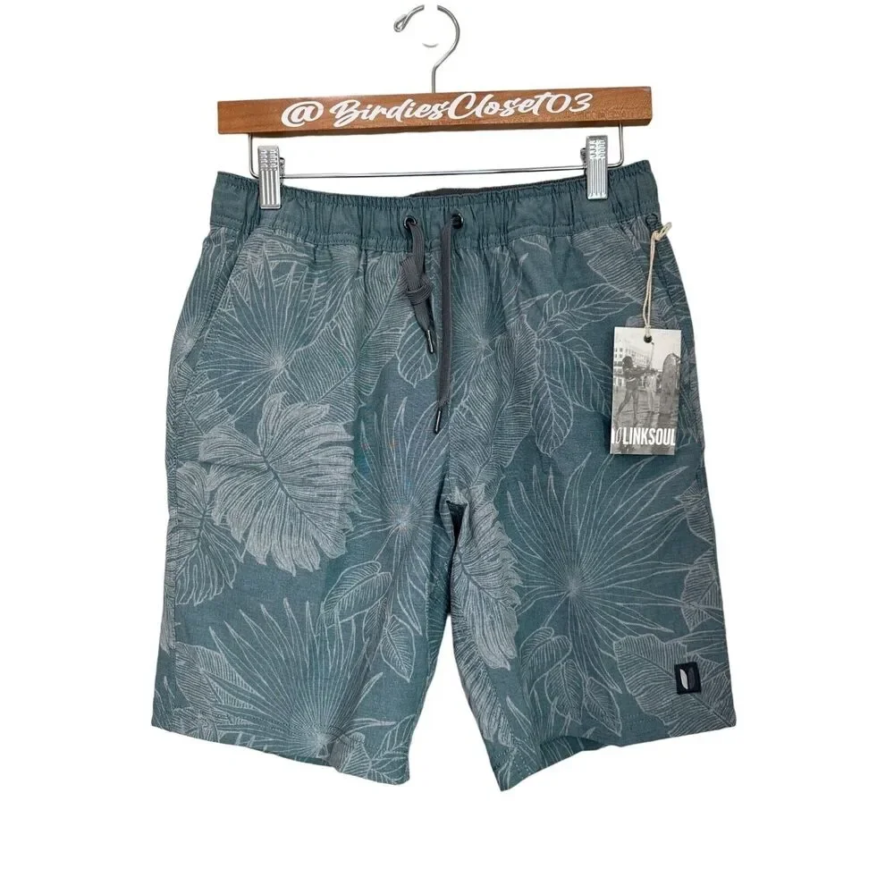 Linksoul Men's Golf Lounge Lined Tropical Storm Shorts NWT M